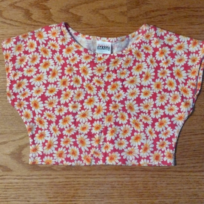 Cropped Sunflower Tee  Girls Size 56  Basic Image Brand